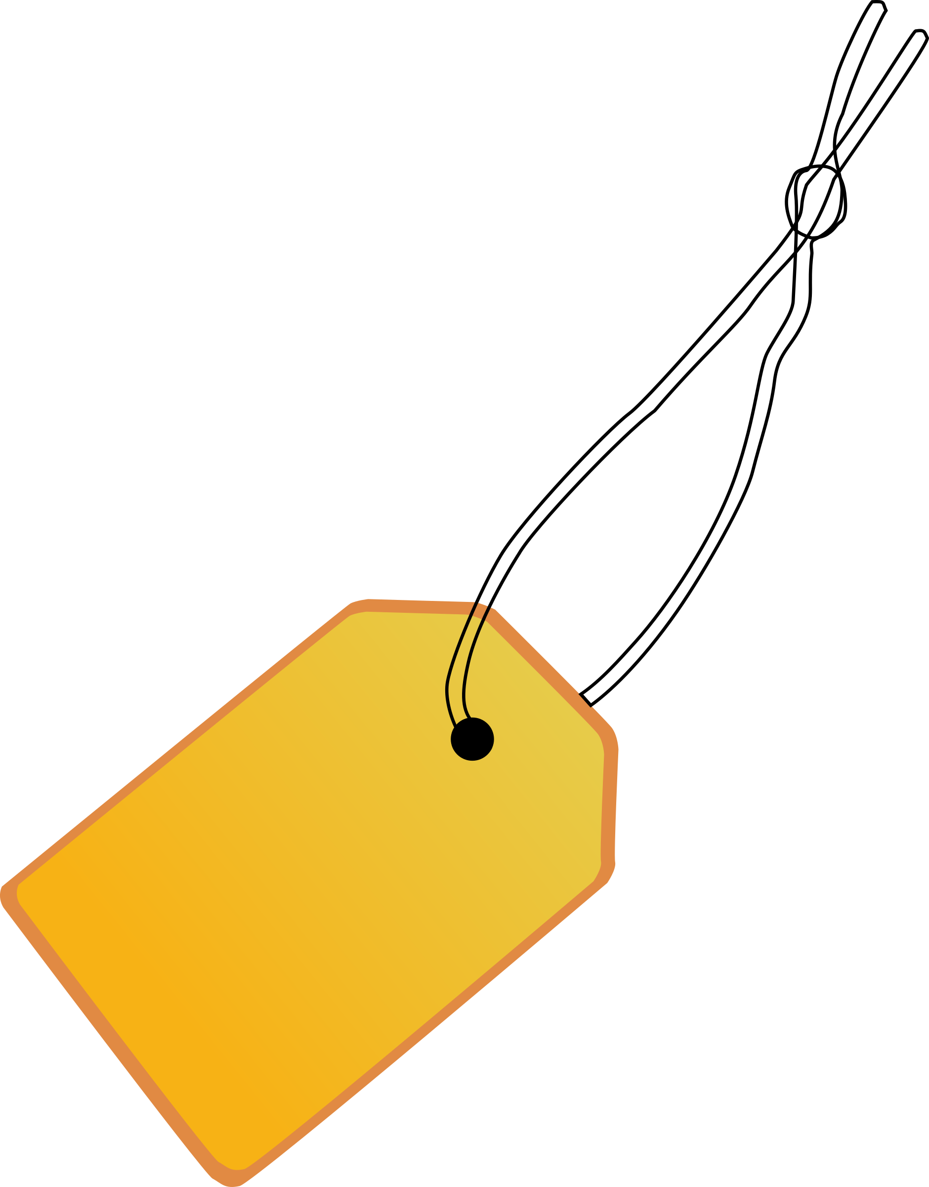 1880x2400 Label With String Vector Clipart Image