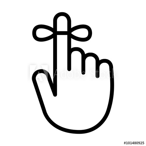 500x500 Reminder Hand With String Tied To Finger Line Art Icon For Apps