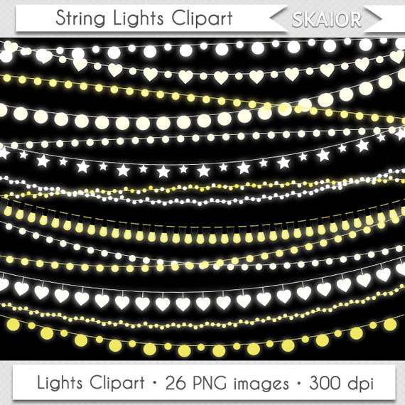 570x570 String Lights Clipart Fairy Lights Clip Art Wedding Lights Party