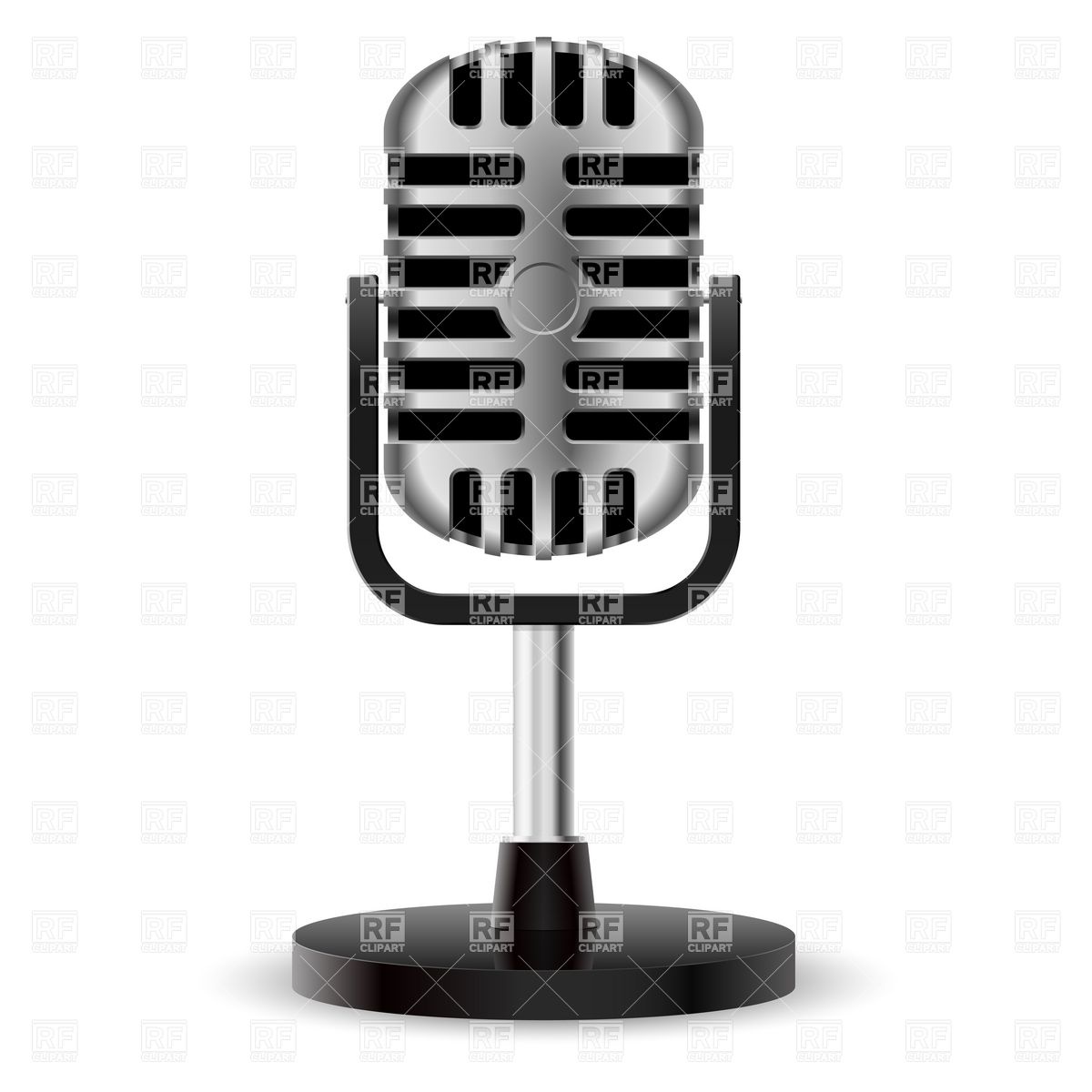 1200x1200 Realistic Retro Studio Microphone Vector Image Vector Artwork Of