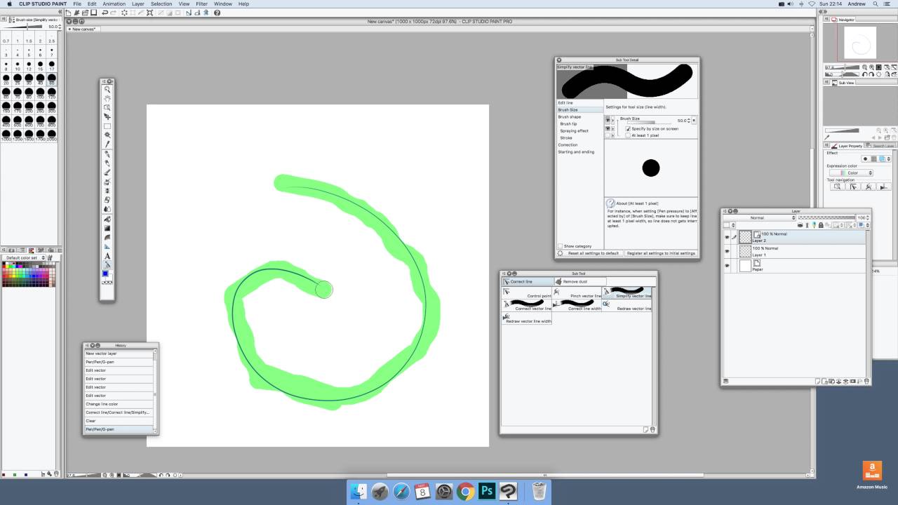 1280x720 Basic Vector Strokes And Vector Layers In Clip Studio Paint