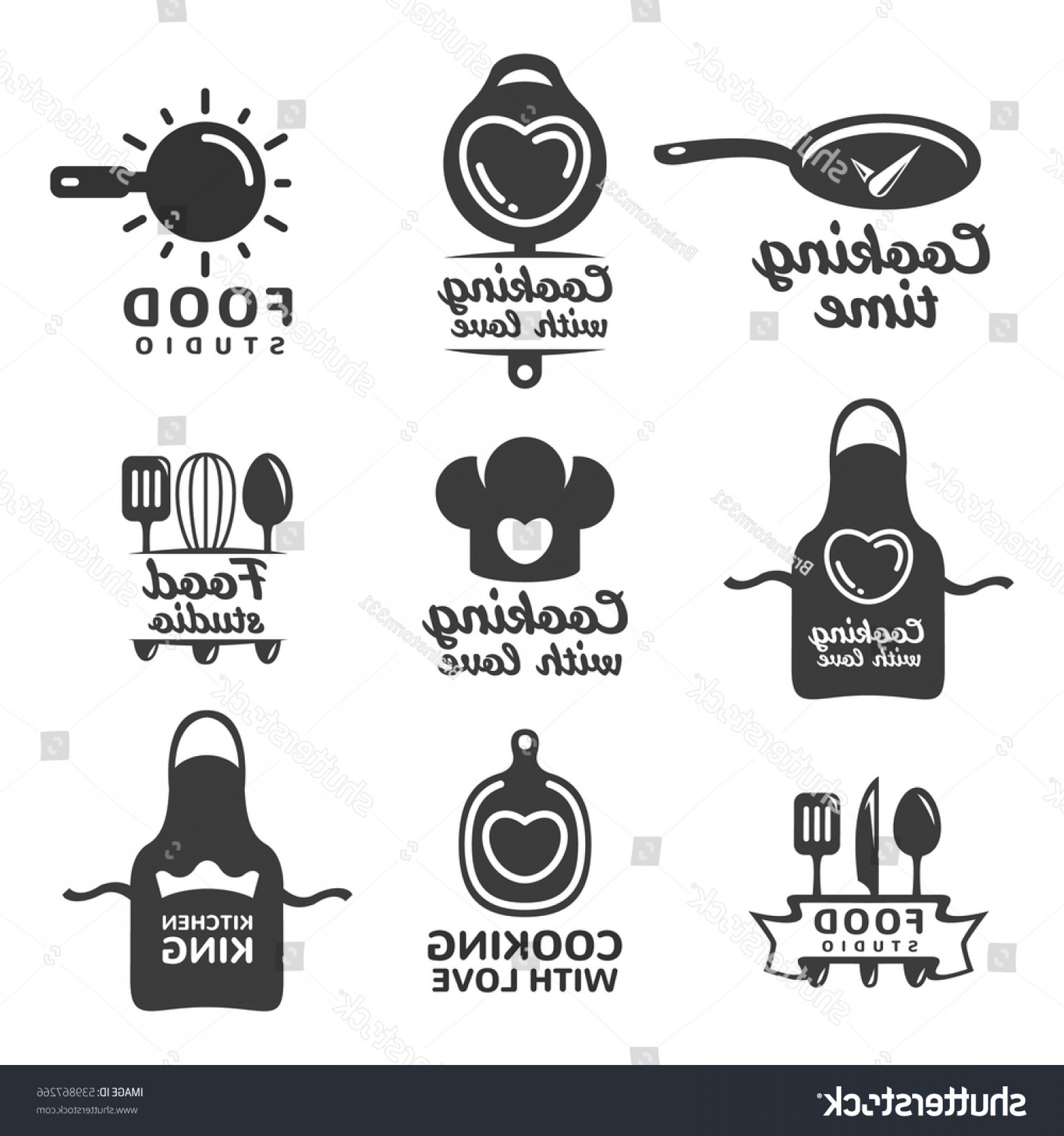 1800x1920 Cooking Logos Set Food Studio Vector Shopatcloth