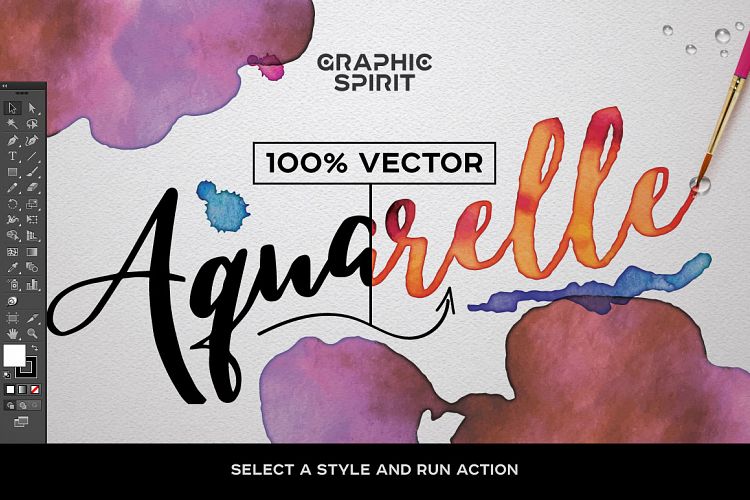 750x500 Watercolor Vector Styles For Illustrator Graphics And Fonts