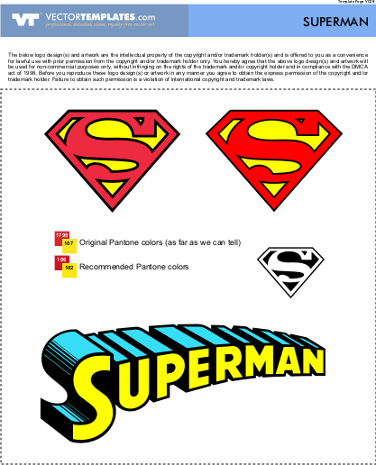 417x516 Vector Superman Logos