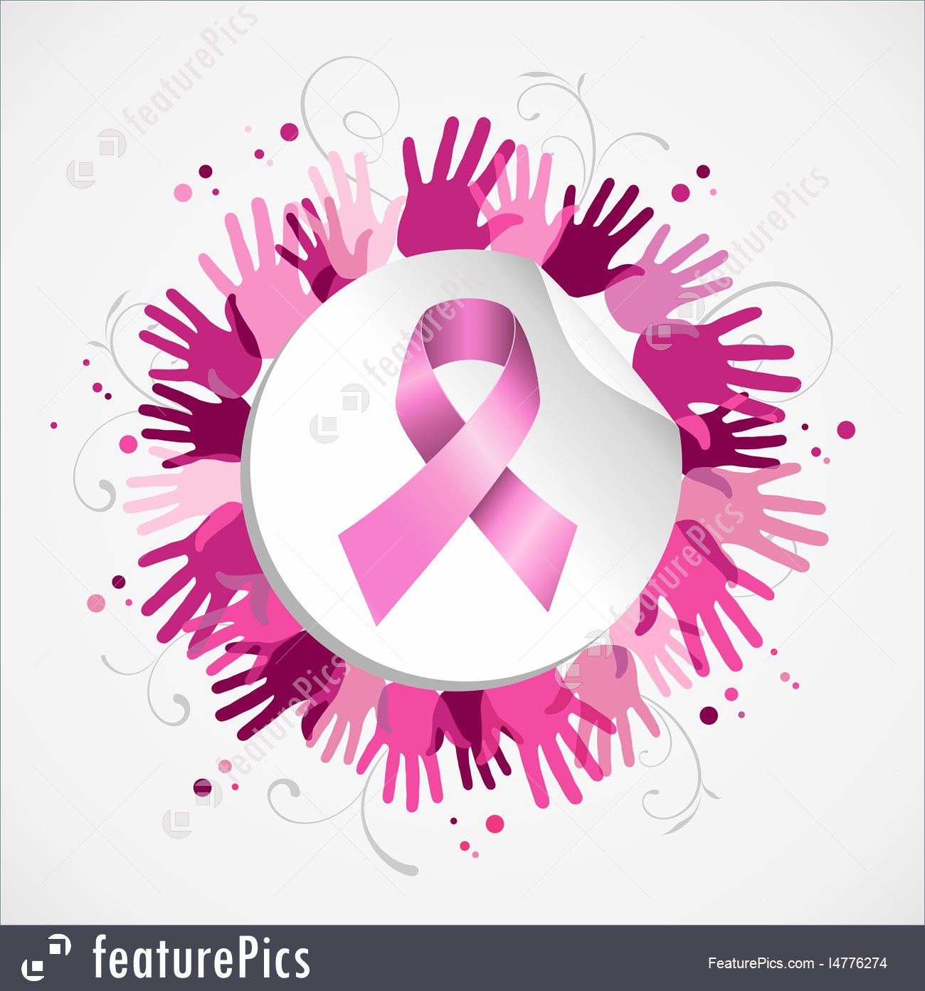 1300x1392 Breast Cancer Awareness Ribbon Hand Social Badge Stock