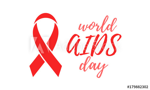 500x300 World Aids Day Red Ribbon Logo Poster Or Banner For 1 December