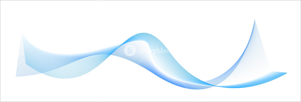 1000x339 Swirl Wave Lines Vector Royalty Free Stock Image