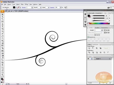 480x360 Vector Swirls, Swooshes, And Florals Illustrator Tutorial
