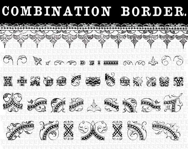 642x510 Vector Illustrator Eps Symbols Library Victorian Border Etsy