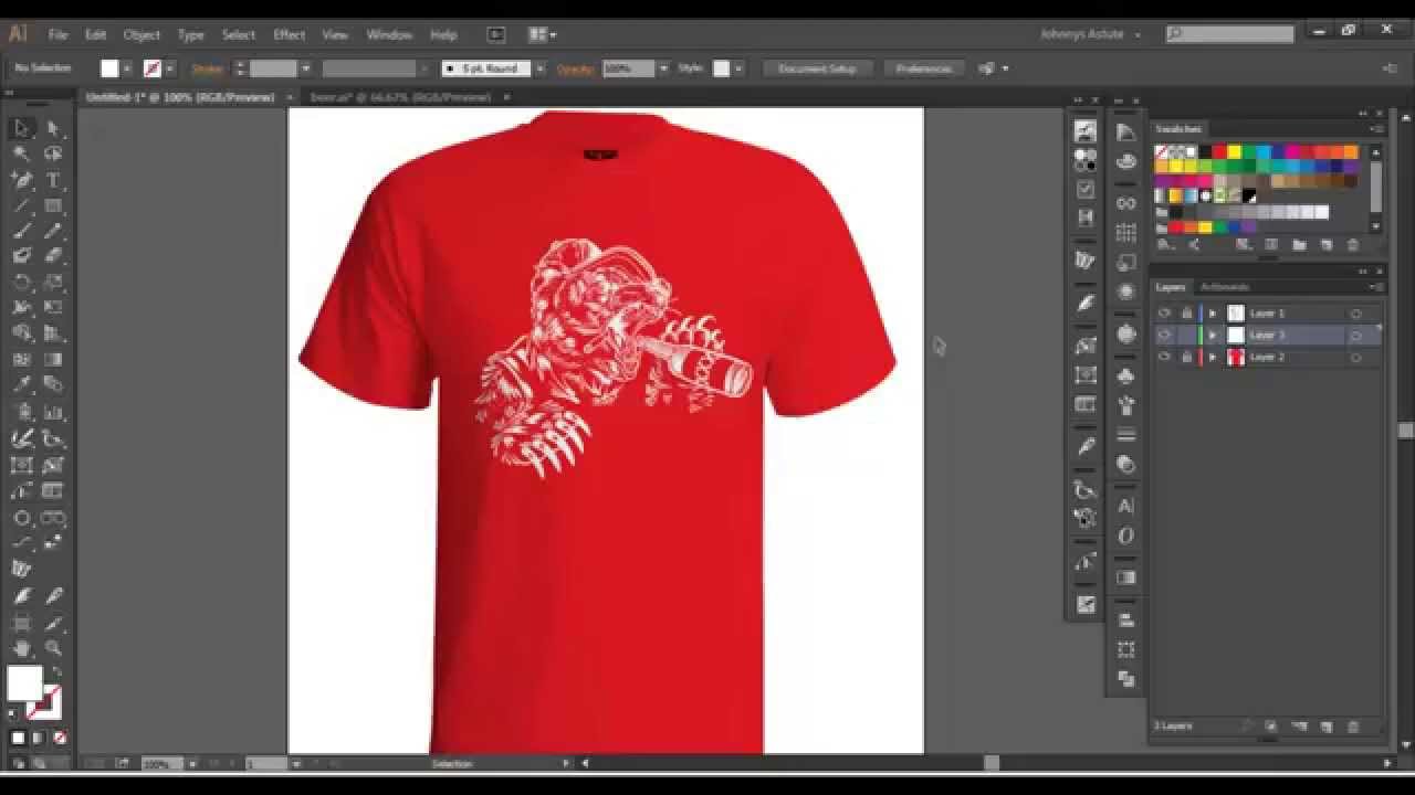1280x720 Vector Tshirt Mockup Tutorial