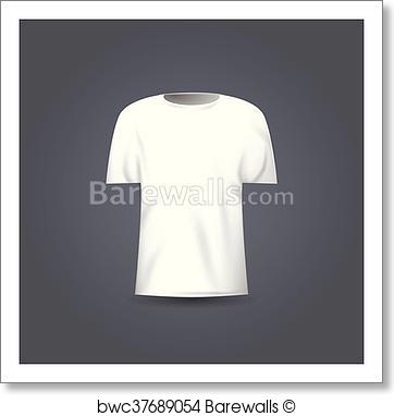 362x382 Art Print Of Blank T Shirt Template. Vector White T Shirt Mockup