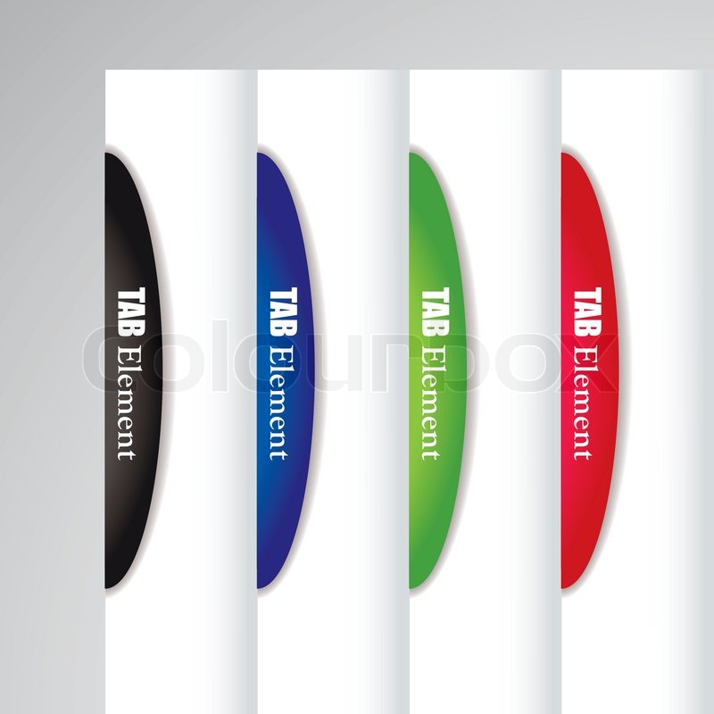 800x800 Four Web Icon Tab Elements With Copy Space On White Paper Stock