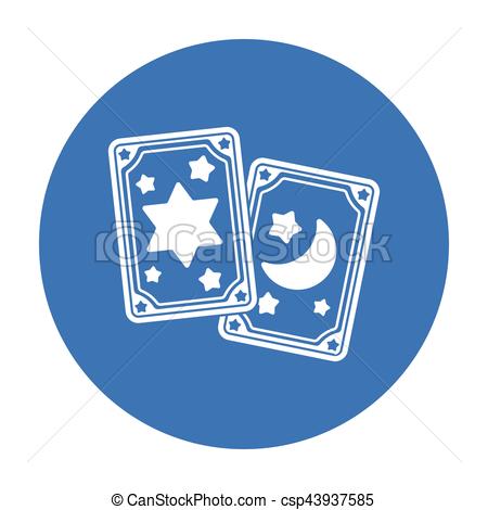 450x470 Tarot Cards Icon In Black Style Isolated On White Background
