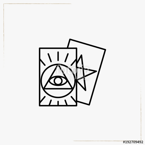 500x500 Tarot Cards Line Icon Stock Image And Royalty Free Vector Files