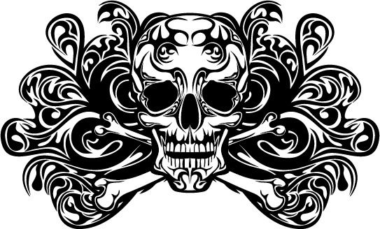 543x328 Skull Tattoo Vector Free Free Vector Download (1,215 Free Vector