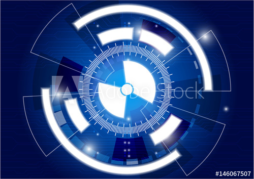 500x354 Digital Business , Vector Tech Circle And Future Technology