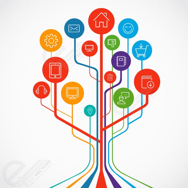 633x633 Technology Growth Tree Concept Illustration