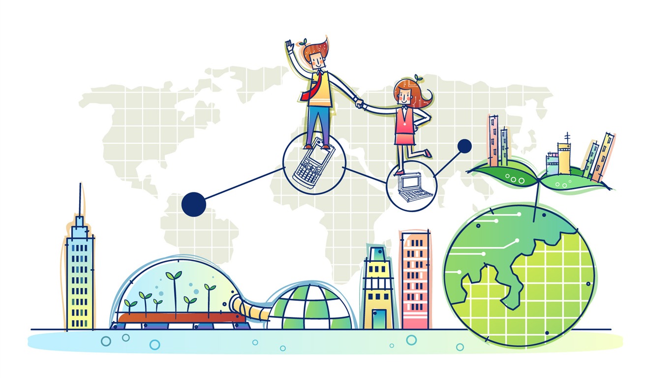 1366x768 Vector Technology Imagine Wallpaper (3)