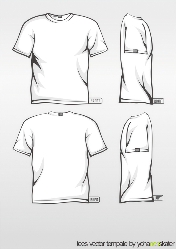 591x835 Tee Template Vector (Color Changeable) By Elegiyohanes