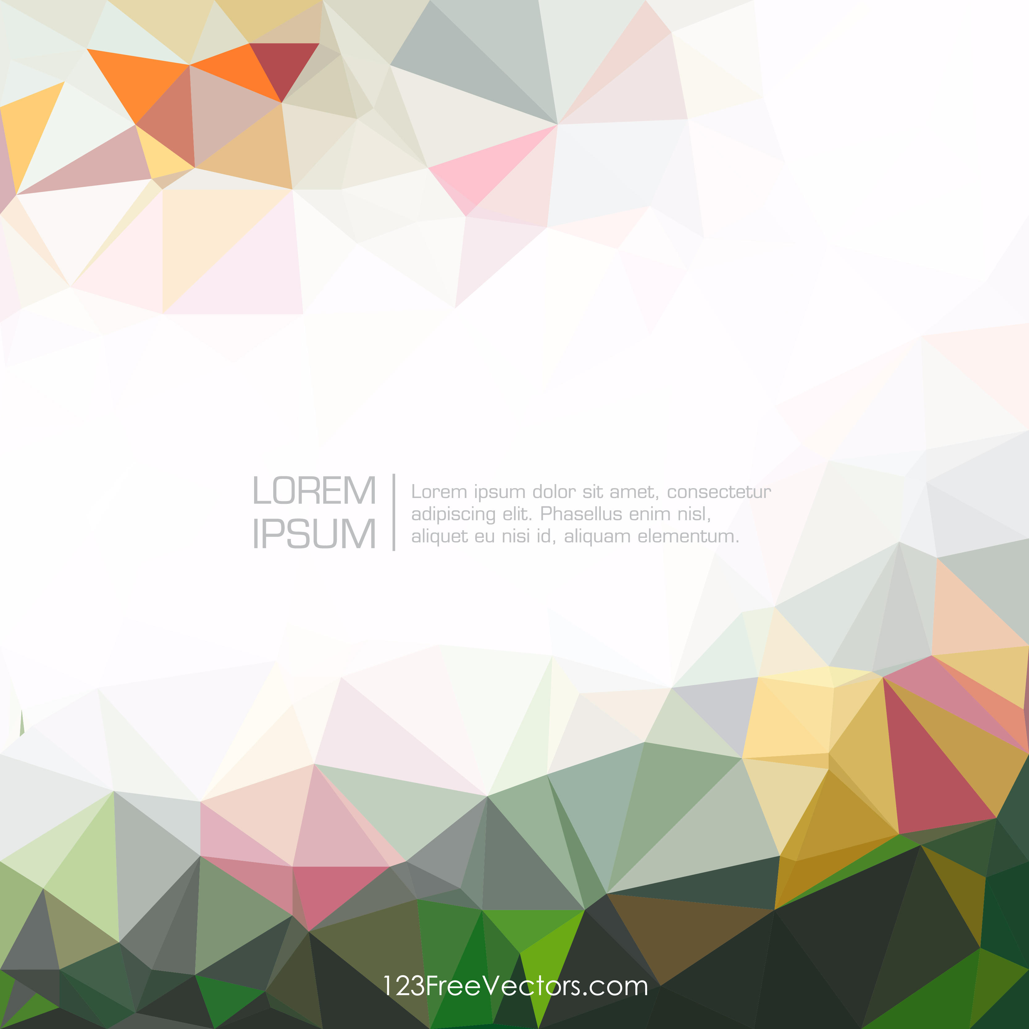 3333x3333 Low Poly Colorful Background Vector Template 123freevectors