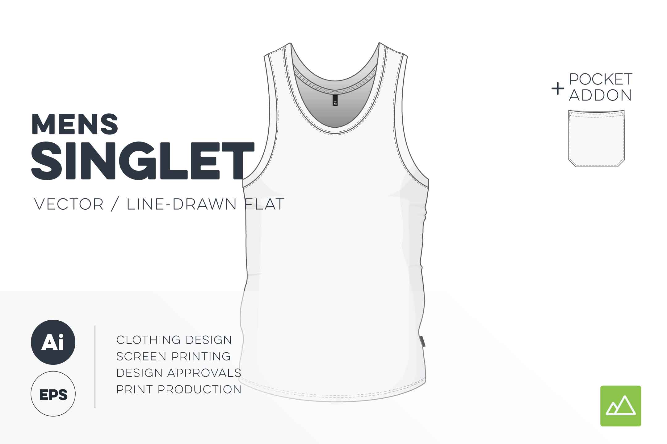 2160x1440 Mens Singlet Template