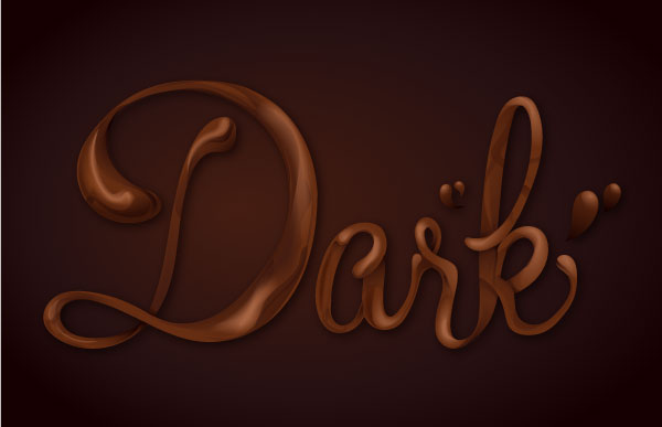 600x387 How Sweet! Chocolate Text Vector Effect Tutorial