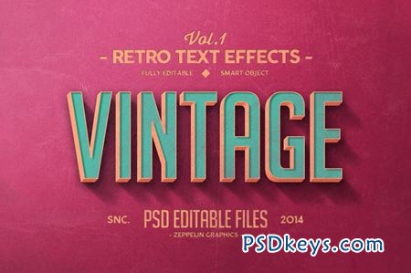 450x299 Vintage Text Effects Vol.1 57961 Free Download Photoshop Vector