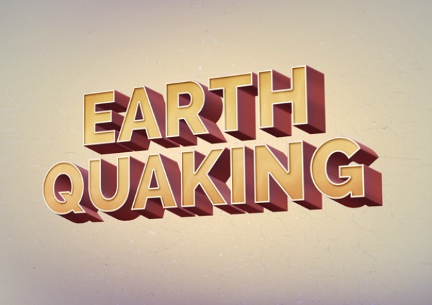 626x443 Retro Text Effect Earth Quaking Psd Psd File Free Download