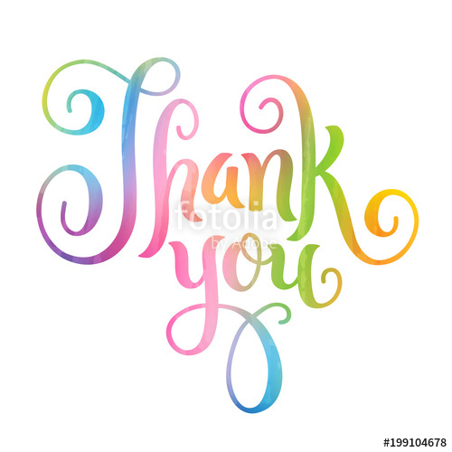 500x500 Thank You Hand Lettering Card Stock Image And Royalty Free Vector