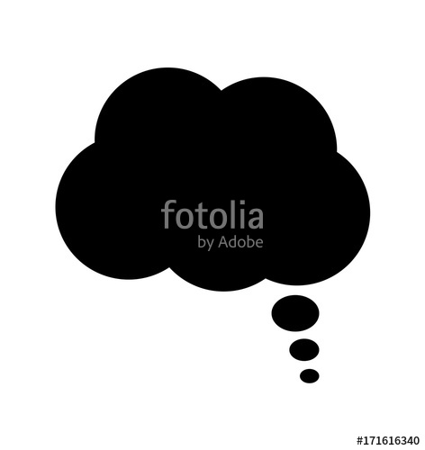 472x500 Vector Thought Bubble Silhouette Stock Image And Royalty Free
