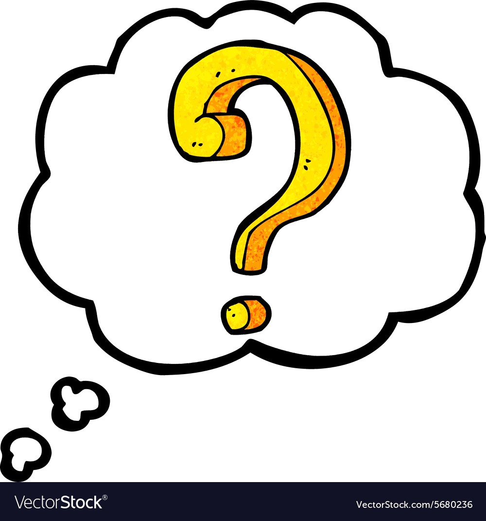 1000x1071 Cartoon Question Mark With Thought Bubble Vector 5680236