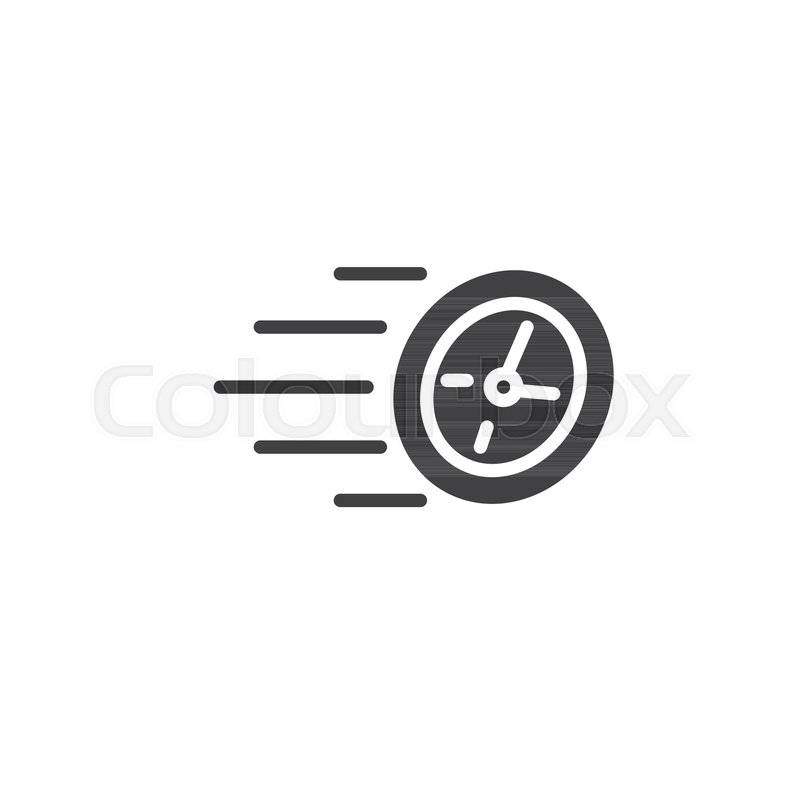 800x800 Speed Time Icon Vector, Filled Flat Sign, Solid Pictogram Isolated