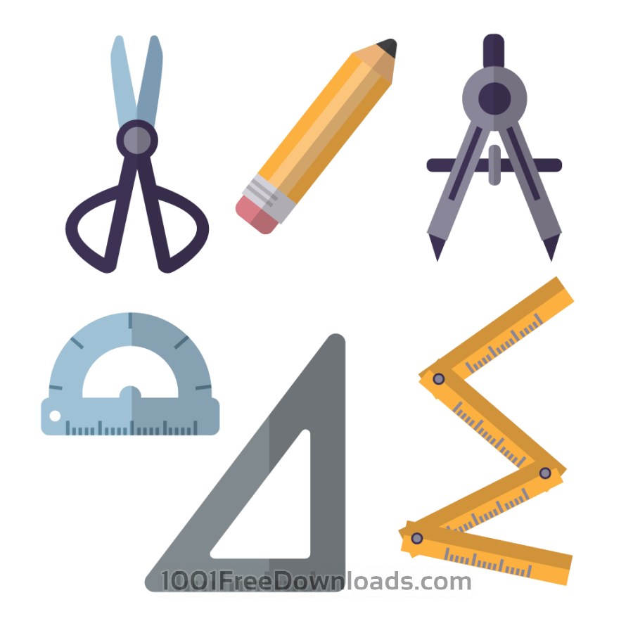 900x900 Free Vectors Architecture Tools Flat Vector Set Icons