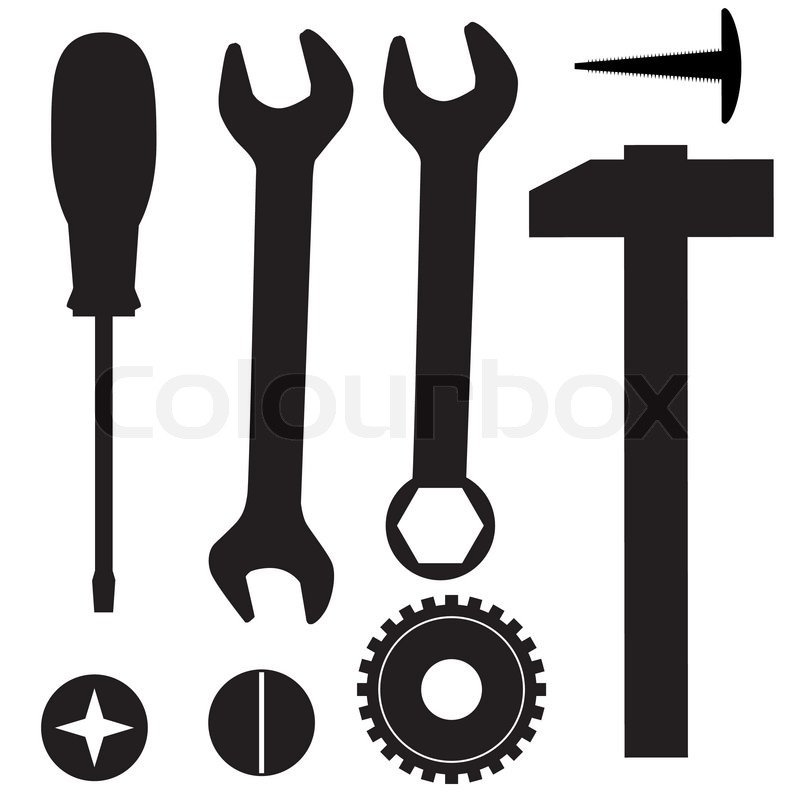 800x800 A Set Of Tools For Repairs Vector Illustration Stock Vector