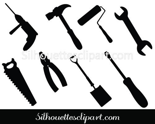 500x400 Construction Tools Silhouette Vector Download Free Silhouettes