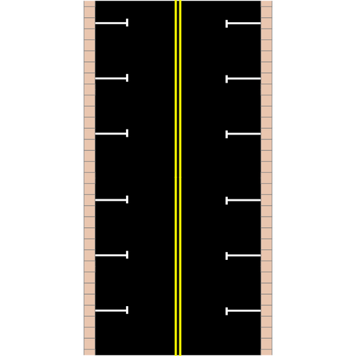 500x500 Parking Street View From Top Vector Illustration Public Domain