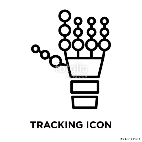 500x500 Tracking Icon Vector Isolated On White Background, Tracking Sign