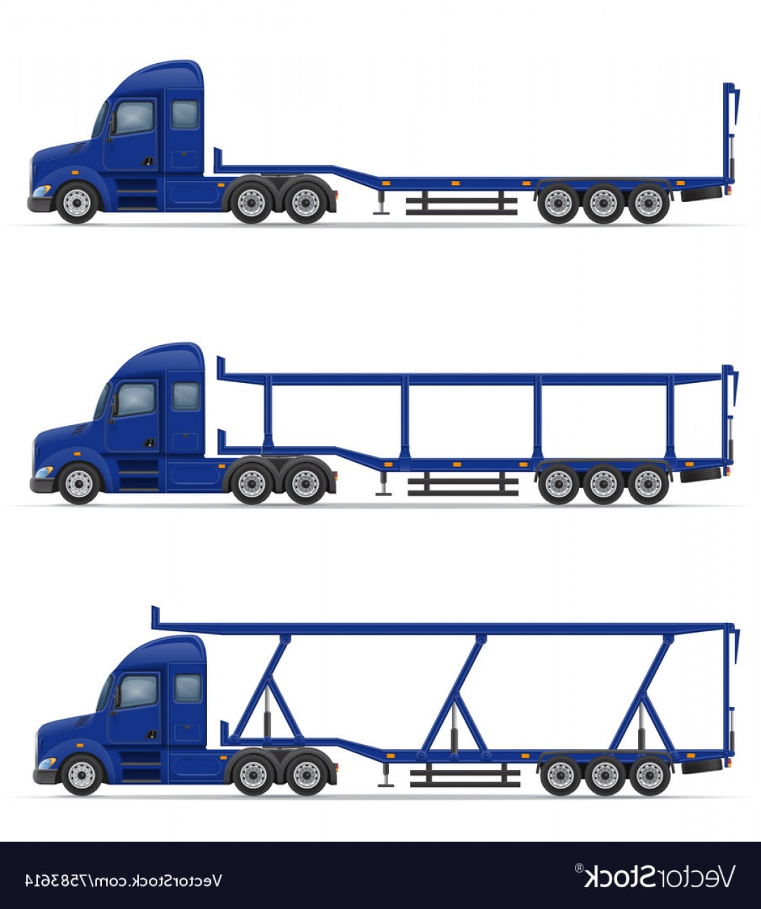 1084x1296 Semi Truck Trailer Vector Shopatcloth