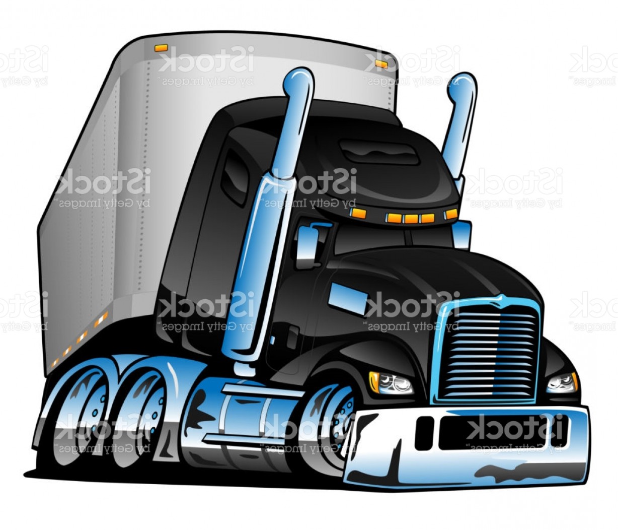 1228x1052 Semi Truck With Trailer Cartoon Vector Illustration Gm Sohadacouri