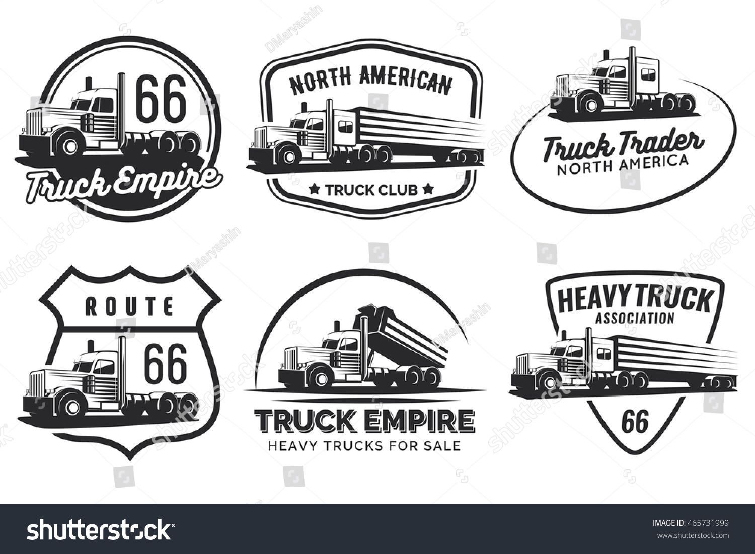 1500x1101 Set Of Classic Heavy Truck Logo, Emblems And Badges. Truck With