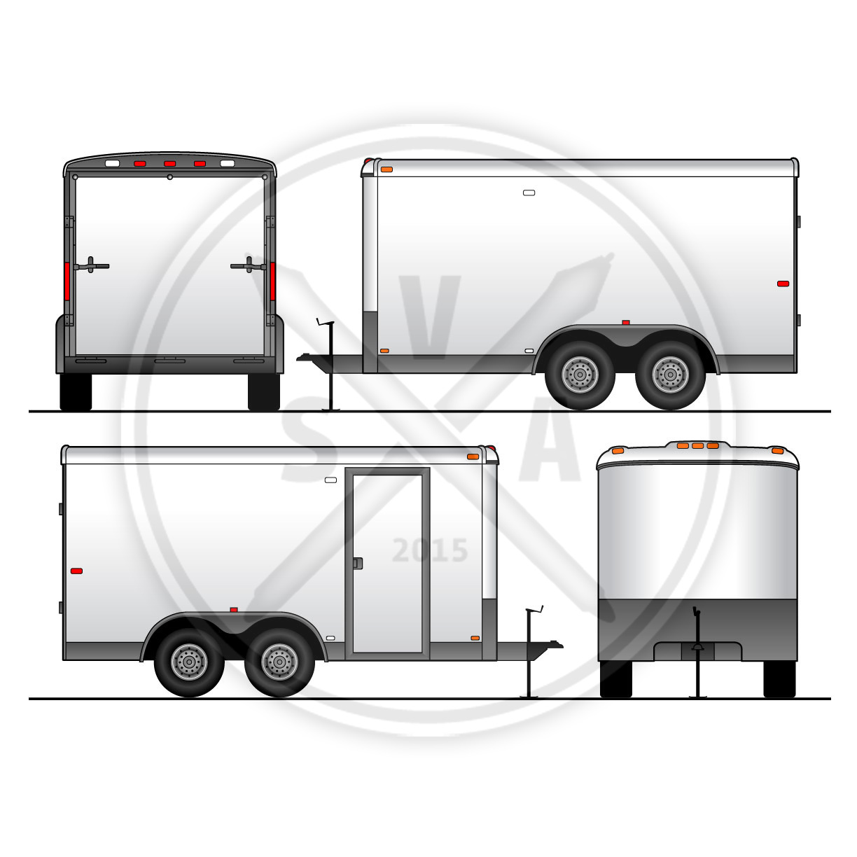 1224x1224 Utility Trailer Vehicle Outline