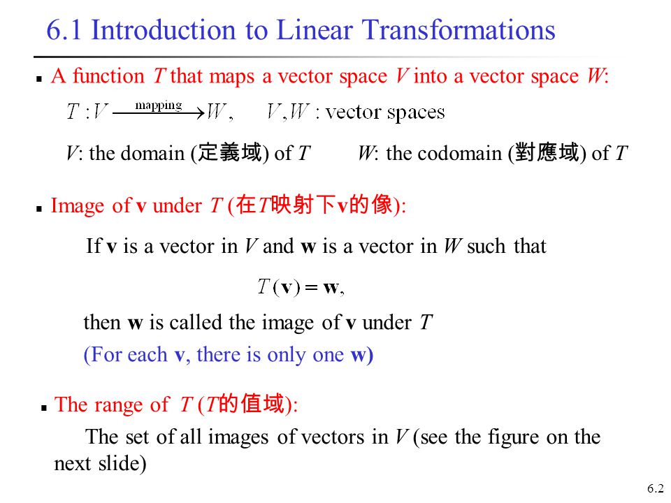 960x720 Chapter 6 Linear Transformations