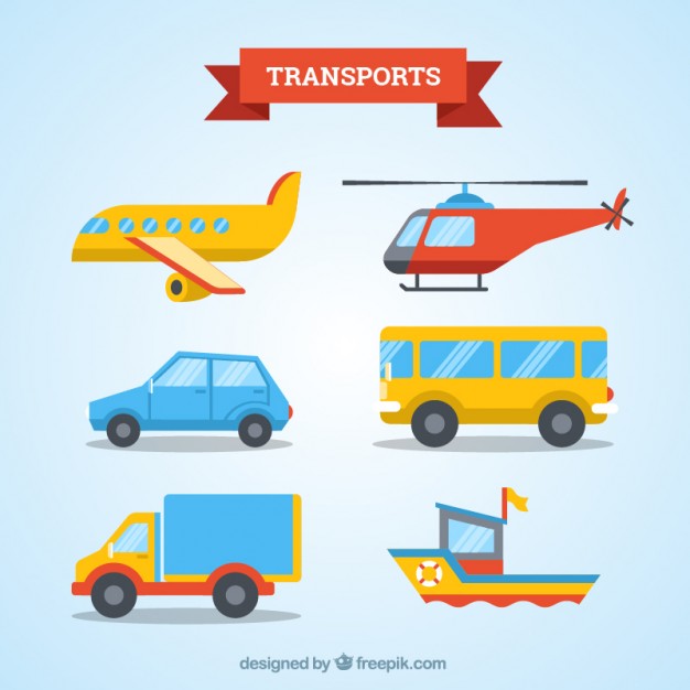 626x626 Transport Collection Flat Design Vector Free Download