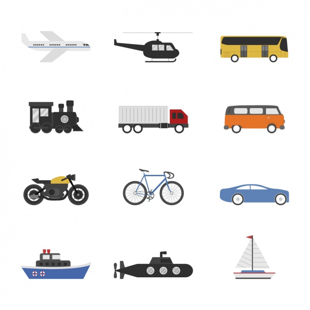 626x626 Transport Ways Collection Vector Free Download