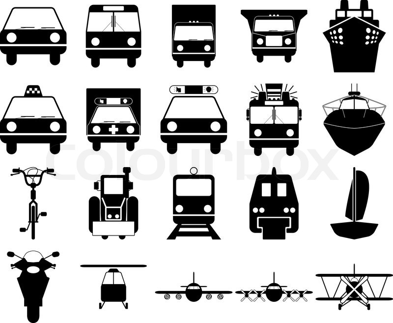 800x657 Transportation Set Of Different Vector Web Icons Stock Vector