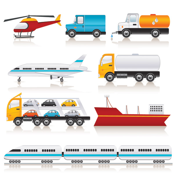600x629 Vector Transport Vehicle Icons Free Vector 4vector