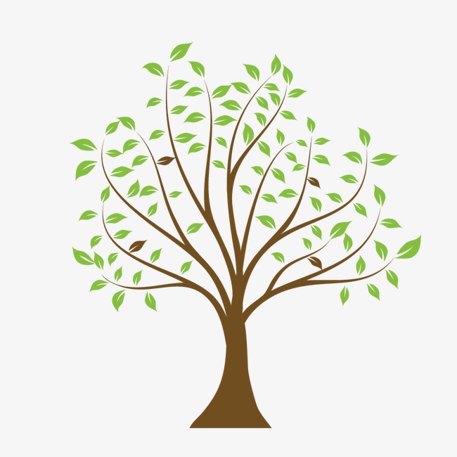 650x650 Green Leaf Vector Tree, Decorative Pattern, Cartoon, Tree Png And