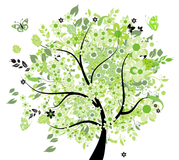 600x537 Vector Tree Illustrator Green Spring Tree Png Clipart Picture