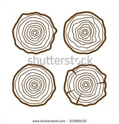 236x246 Tree Growth Rings Logo Icon, Vector Tree Rings Background And Saw