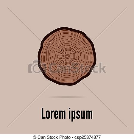 450x470 Vector Tree Rings Background. Colored And Isolated.
